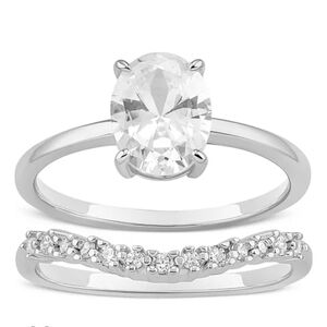 Giani Bernini Bridal Sterling Silver Cubic Zirconia Ring Set NWT!